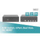 Digitus KVM-перемикач DIGITUS Desktop HDMI, 4 Port, Dual Display, 4K (DS-12883)