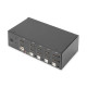 Digitus KVM-перемикач DIGITUS Desktop HDMI, 4 Port, Dual Display, 4K (DS-12883)