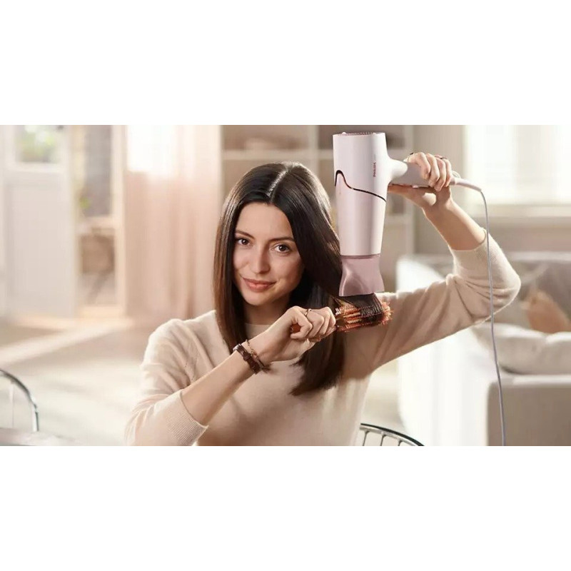 Philips Hair dryer 5000 Series, 3W, 3 modes, diffuser, ionization, cold blowing, white (BHD530/00)