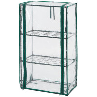 Neo Tools Folding greenhouse 195x143x143, 4 shelves, PE film 135g, green (15-910)