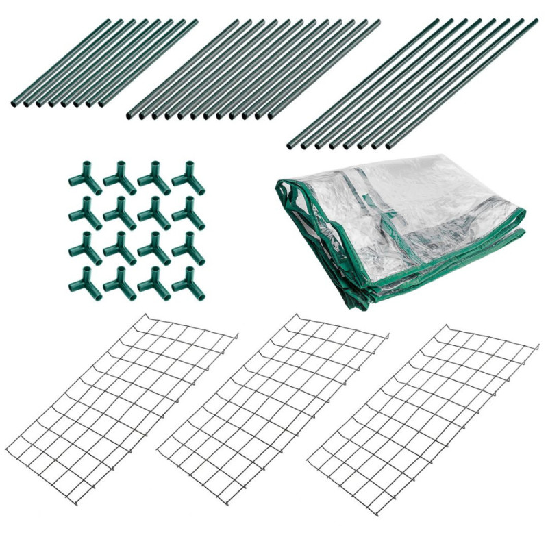 Neo Tools Folding greenhouse 195x143x143, 4 shelves, PE film 135g, green (15-910)
