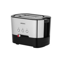 ARDESTO Тостер Steel Collection T-K210 1000 Вт, металл+пластик, серебристо-чёрний