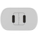 Зарядное устройство Globex 2xUSB-C 30W FastPower white (30WCC)