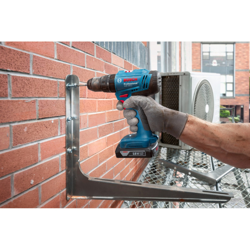 Bosch Cordless impact drill GSB 183-LI 18V 1x2A h 21-56Nm 374-1815rpm case 1.2kg (0.601.9K9.101)