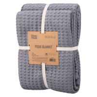 ARDESTO Pique blanket 220x230cm, 100% cotton, grey (ART0822PG)