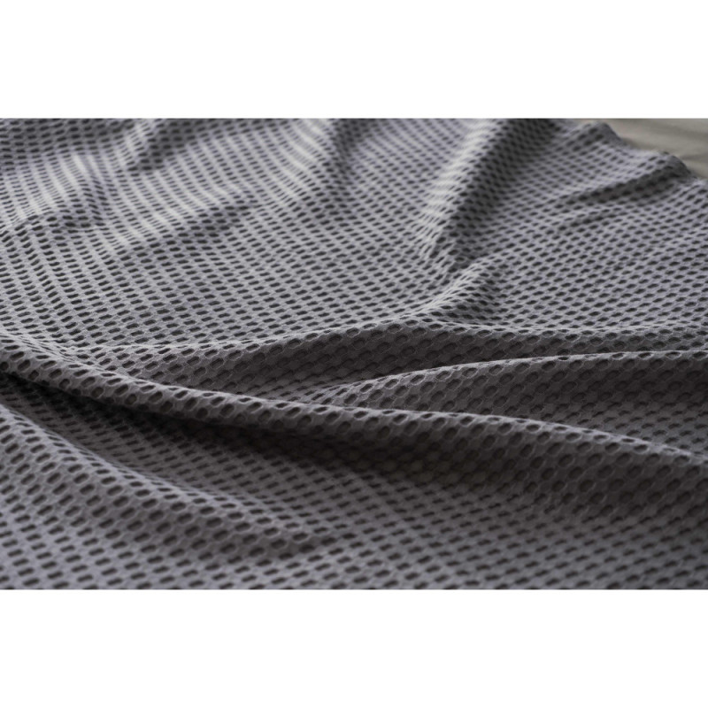 ARDESTO Pique blanket 220x230cm, 100% cotton, grey (ART0822PG)