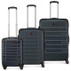Wenger Amplar 3pc Set,  Hardside Luggage 3pc Set (S, M, L), Navy Blue (653150)