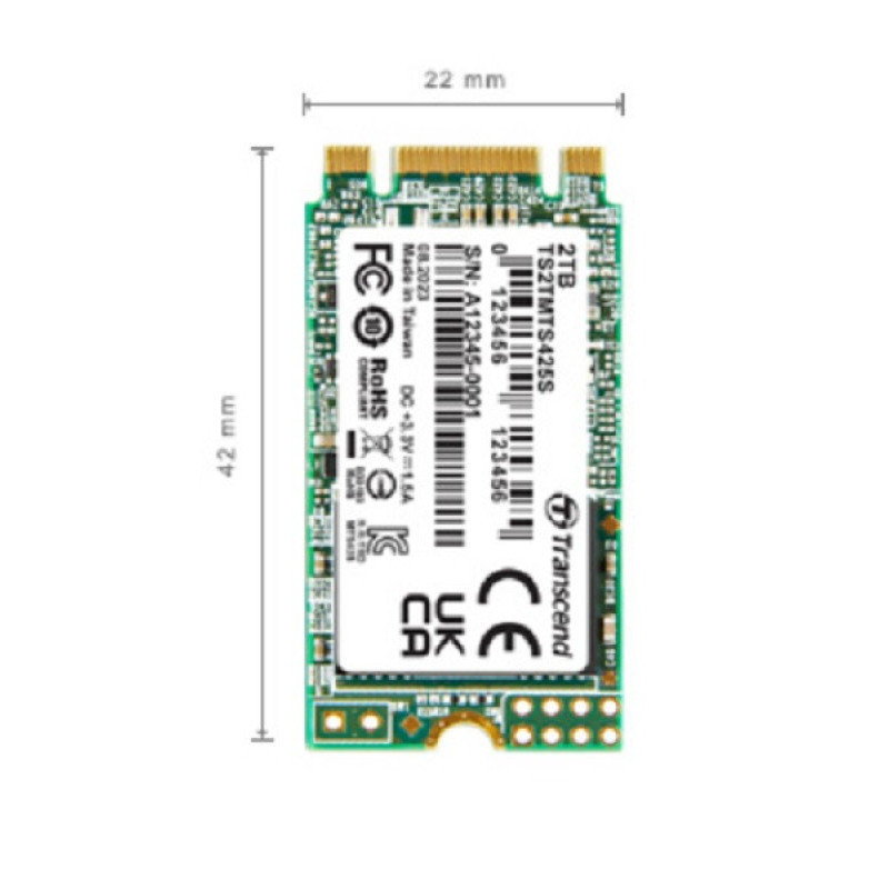 Transcend SSD M.2 250GB SATA 425S (TS250GMTS425S)