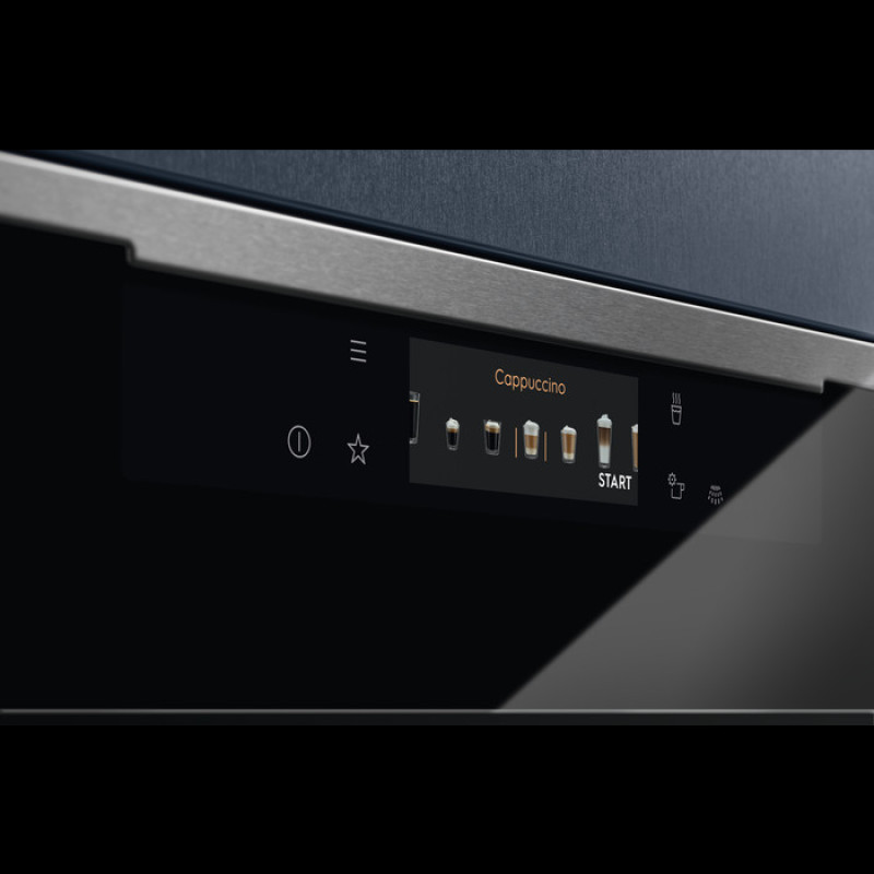 Electrolux Built-in coffee machine, 2.5 l, beans + ground coffee, automatic cappuccino, display, sensor control, backlight, black (KBC85X)