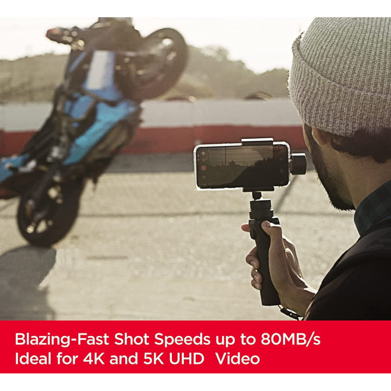 SanDisk Карта памяти microSD 128GB C10 UHS-I U3 R190/W90MB/s Extreme V30 + SD (SDSQXAA-128G-GN6MA)