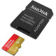 SanDisk Карта памяти microSD 128GB C10 UHS-I U3 R190/W90MB/s Extreme V30 + SD (SDSQXAA-128G-GN6MA)
