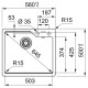 Franke Kitchen Sink Urban fragranite, rectang., no drainboard, 560х500х230mm, bowl - 1, over-mounted, gray stone (114.0701.788)