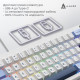 Клавиатура Ajazz AK650 Sea Salt Switch USB UA White/Blue (AK650-SS-BWB)