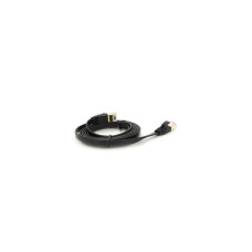 Патч-корд 1.5м UTP cat.7, CU, RJ45, плоский, black Weepda (PCMF-CU7/1.5Bk)