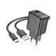 Зарядное устройство HOCO CS21A Rich USB QC3.0 + cable USB to USB-C Black (6942007609906)