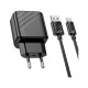 Зарядное устройство HOCO CS21A Rich USB QC3.0 + cable USB to USB-C Black (6942007609906)