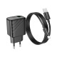 Зарядное устройство HOCO CS21A Rich USB QC3.0 + cable USB to USB-C Black (6942007609906)