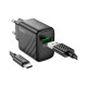 Зарядное устройство HOCO CS21A Rich USB QC3.0 + cable USB to USB-C Black (6942007609906)
