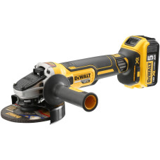 DeWALT Шліфмашина кутова акумуляторна DeWalt XR Li-lon 18B 125мм 2х5А·год 9000об/хв кейс 1.74кг (DCG405P2)