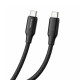 Дата кабель USB-C to USB-C 1.0m 3A 60W TPE embossed black ColorWay (CW-CBPDCC101-BK)