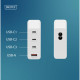 Зарядний пристрій Digitus 3xUSB-C + 1xUSB PD140W GaN white (DA-10305)