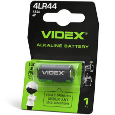 Батарейка 4LR44 / A544 1шт blister Videx (4LR44/A544 1B)