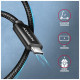 Дата кабель USB-C to USB-C 2.5m USB 2.0 PD 240W 5A black AXAGON (BUCM2-CM25AB)