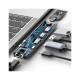 Концентратор Baseus USB-C Thunderbolt 7-in-1 2xUSB 3.0 + 1xUSB-C PD + HDMI 4K60Hz + SD/TF + 1xRJ45 1000Mbps gray (CAHUB-L0G)