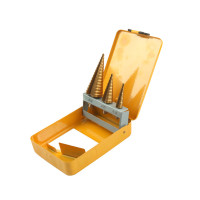 Tolsen Set of drills for metal, stepped, 3 pcs, 4-32 mm, case (75878)