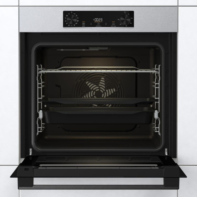 Gorenje Духовой шкаф электрический, 77л, A, нерж (BOSB6737E06X)