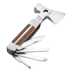 Neo Tools Мультитул , 11в1, молоток, топор, гаечный ключ, рулетка, отвертка SL и PH, скребок, пила, напильник, нож, консервный нож, чехол (63-112)