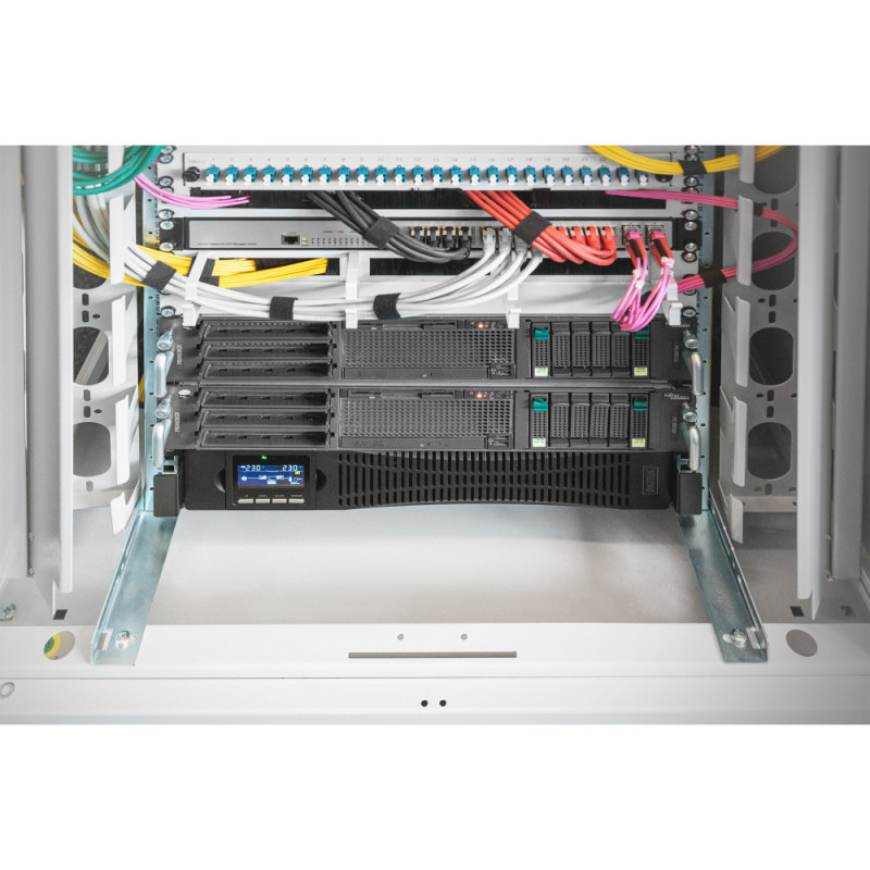 Digitus ИБП OnLine, 2000VA/2000W, LCD, 8xC13, RJ45, RS232, USB, Rack/Tower (DN-170095)
