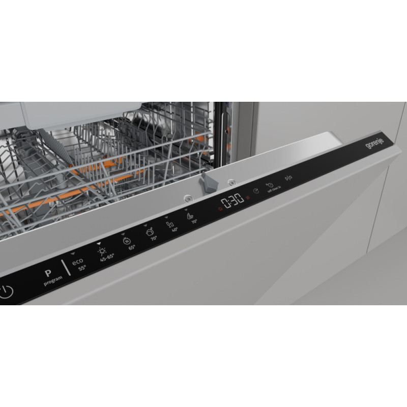 Gorenje Посудомийна машина вбудовувана, 16компл., A++, 60см, AquaStop, автоматичне відчинення, сенсорн.упр, 3и кошики, білий (GV16E1)