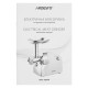 ARDESTO Meat grinder, 2000W, prod.-1.9kg/min, 3 cutting plates+for sausag.plates, 3 vegetable slicer, plastik, black-silver (MGA-2000W)