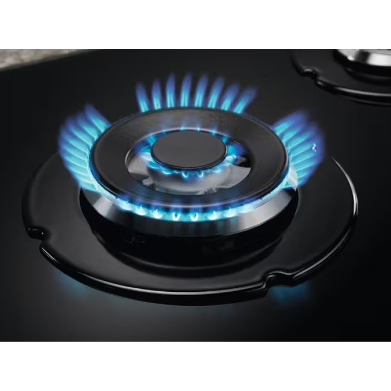 Electrolux Варочная поверхность газ на стекле, 60см, чугун, черный (KGG6437K)
