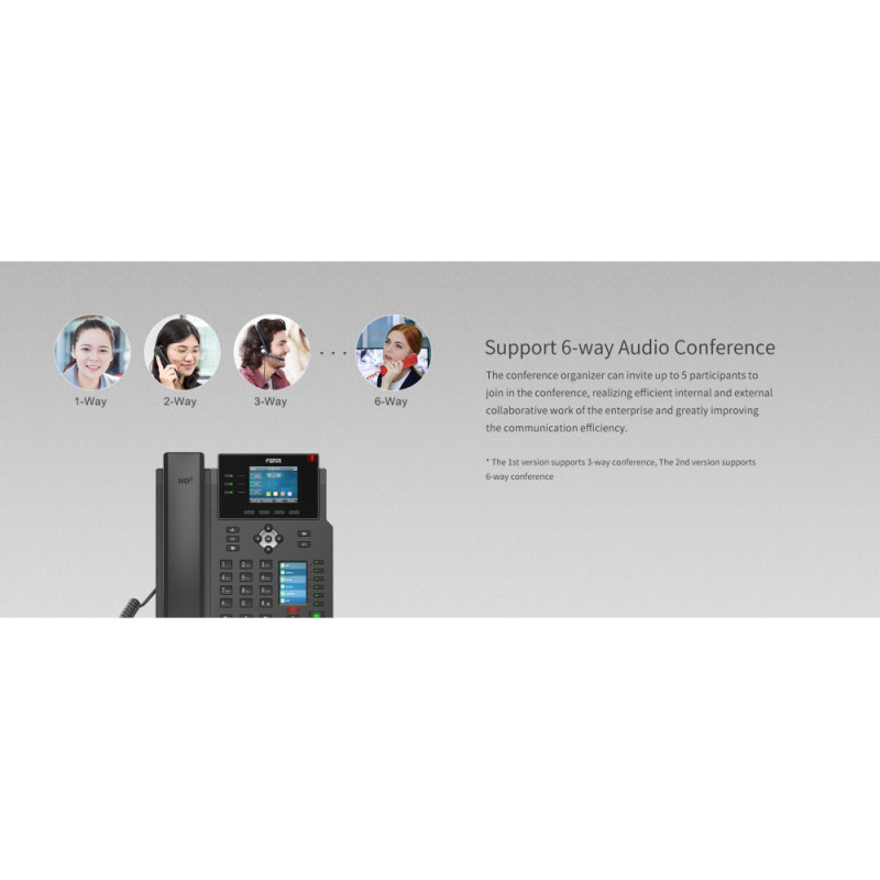 Fanvil IP-Phone X4U 2xGE LAN, 1xUSB-A, SIP, VPN, PoE, 2.8  color screen