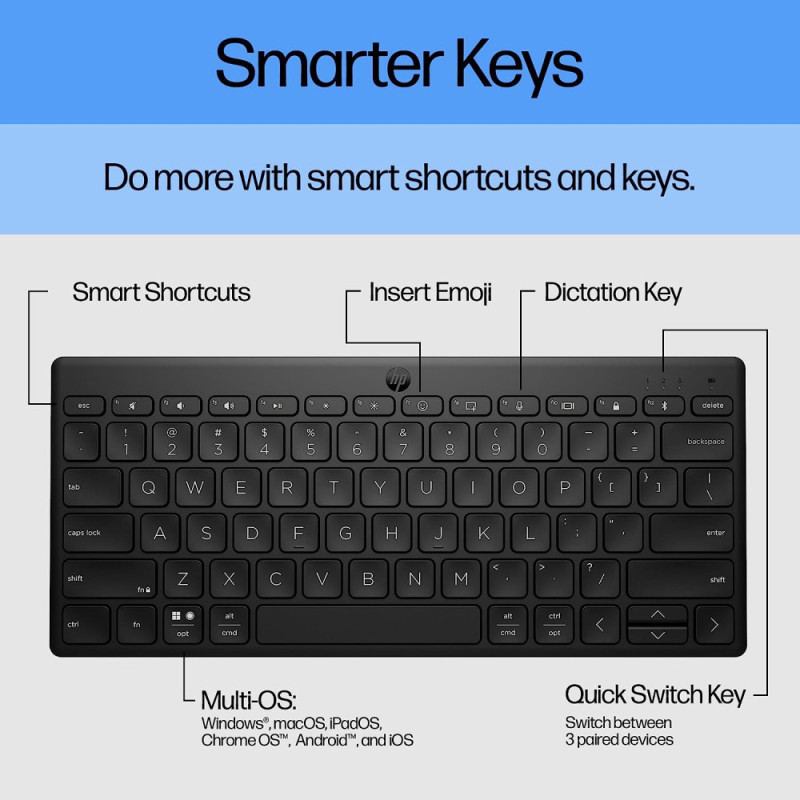 HP Keyboard 350 Compact Multi-Device BT UKR black (692S8AA)
