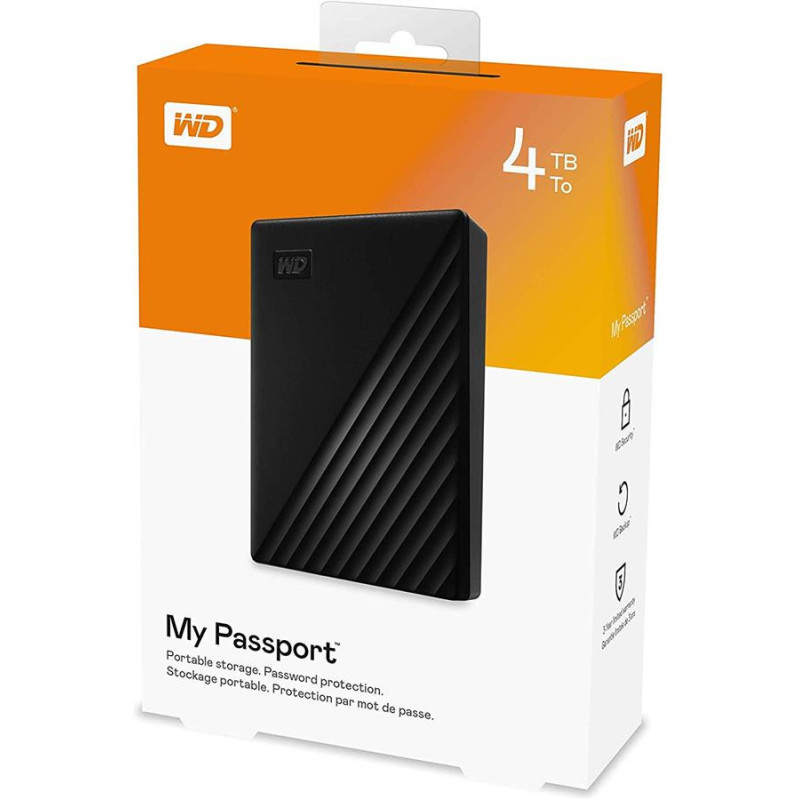 WD My Passport USB 3.2 Gen 1[4TB USB 3.2 Gen 1 My Passport Black] (WDBPKJ0040BBK-WESN)