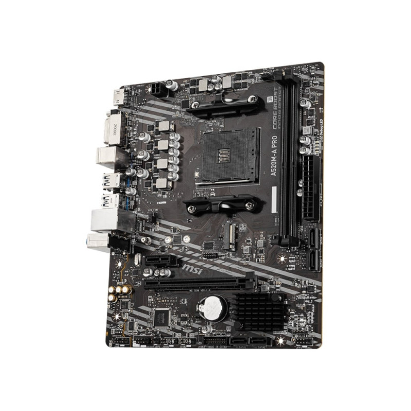 MSI Материнcкая плата A520M-A PRO sAM4 A520 2xDDR4 HDMI DVI M2 mATX