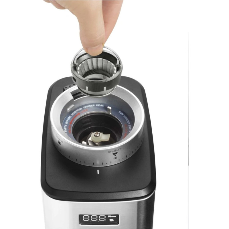 CATLER Кавомолка Catler жорнова, 180Вт, об'єм зерен-250г, 31 ступ.помолу, метал, сріблястий (CG510)