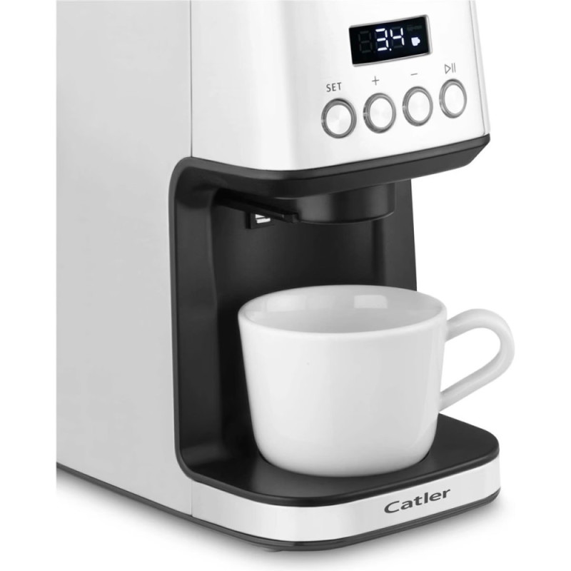 CATLER Кавомолка Catler жорнова, 180Вт, об'єм зерен-250г, 31 ступ.помолу, метал, сріблястий (CG510)