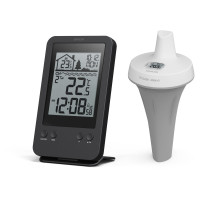 Sencor Метеостанция для басейна, внутр/наруж измерение, AAx2+AAx2, темп-ра, чёрный (SWS6900POOL)