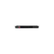 Силовой блок 19" 9 розеток С13, без кабеля, выключатель, металл. корпус Voltronic (PPX9PDUGR)