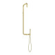 Deante Shower system Silia with mixer tap, shower - shower head, hand shower, handle - on a slide bar, brushed gold (NQS_R4XM)