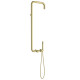 Deante Shower system Silia with mixer tap, shower - shower head, hand shower, handle - on a slide bar, brushed gold (NQS_R4XM)