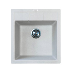 Adamant Kitchen sink Brick, artificial stone, square, no drainboard, 460x515x200mm, bowl - 1, over-mounted, Old stone (4824296101210)