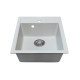 Adamant Kitchen sink Brick, artificial stone, square, no drainboard, 460x515x200mm, bowl - 1, over-mounted, Old stone (4824296101210)