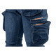 Neo Tools Denim work pants, 98% cotton and 2% elastane, XXXL(58), dark blue (81-229-XXXL)