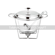 ARDESTO Food warmer Black Mars 3800ml, glass, stainless steel, round, transparent (AR2416FW)