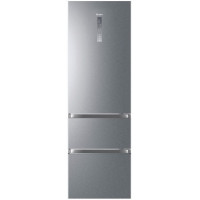 Haier Ref multi-door, 190.5x59.5х65.7, ref-233L, freez.-114L, 3doors, А++, NF, inv., display, fresh zone, inox